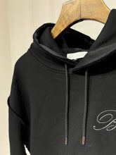 Load image into Gallery viewer, Black Ripped Hoodie
