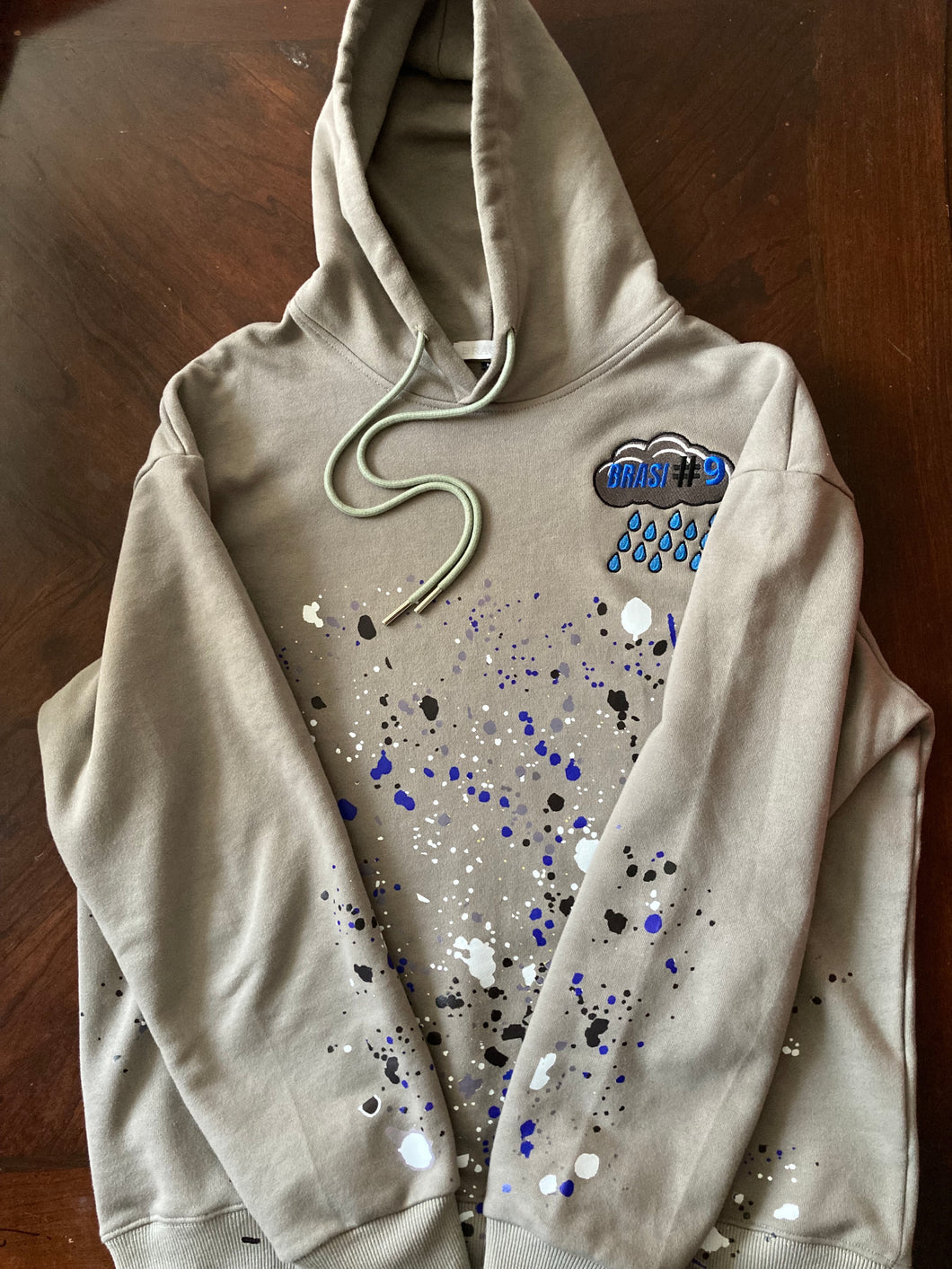 Grey Paint Splash Hoodie